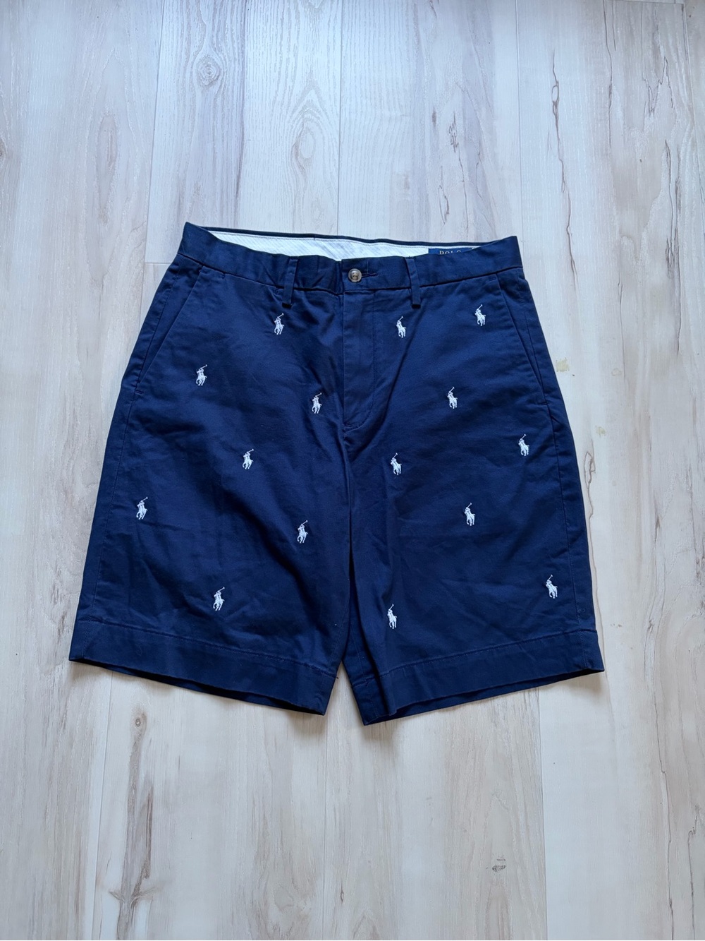 Polo Ralph Lauren Men’s Size 30 Allover Pony Stretch Chino Shorts NWOT